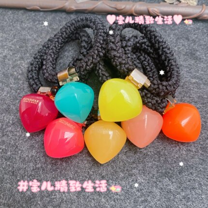 韩国饰品 GRAIN de BEAUTE AZNAVOUR 糖果色钻石型粗发圈头绳皮筋
