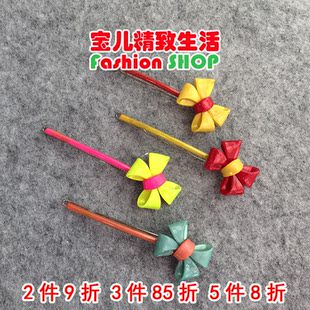 韩国发饰 AZNAVOUR GRAIN de BEAUTE 立体蝴蝶结发夹边夹一字夹