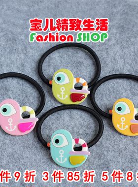 韩国 GRAIN de BEAUTE Aznavour 海军风小鸭子船锚发圈头绳皮筋