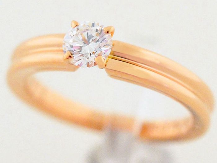 ¶þÊÖÕæÆ·BOUCHERON/±¦Ê«Áú18Kõ¹å½ð×êʯ0.22ct/F/VVS2×ê½ä50ºÅ