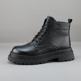 捡漏高品女靴秋冬英伦街头潮流时尚 休闲马丁靴真皮头层牛皮女短靴