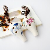 六孔陶笛中音C调陶笛 6孔陶笛初学送音谱