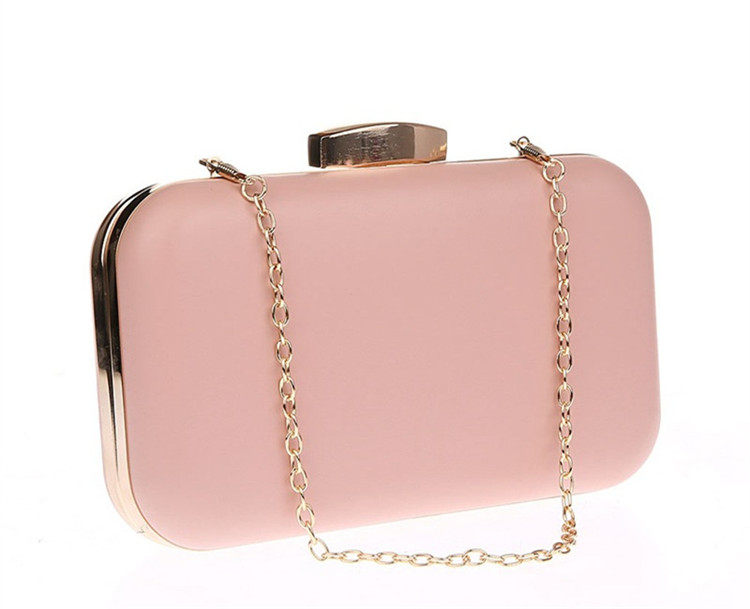 2018新款 韩版时尚简约彩色盒子包 方盒晚宴包 手拿包 派对手包