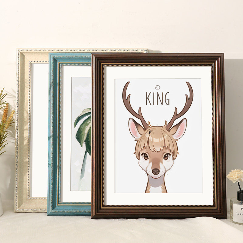 美式复古框架相框挂墙装裱油画