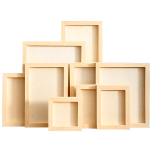 木质超轻粘土画框儿童创意黏土相框手工diy材料木框空框彩泥框架