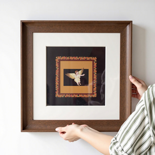 复古正方形相框空框素描书法字画装裱画框38油画挂墙33外框架定制