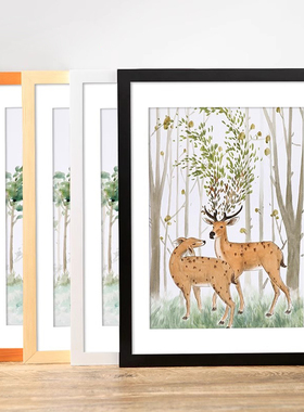 实木相框挂墙16k开2k画框装裱小12寸20 24定制a1大尺寸36海报框A2