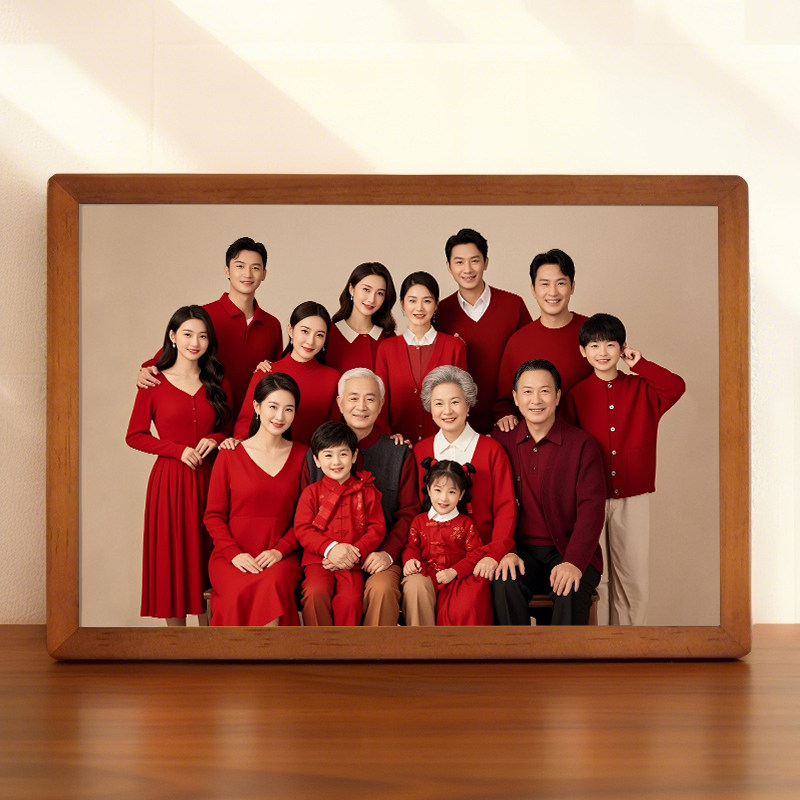 全家福相框挂墙洗照片加打印做成相册框架10寸12冲印定制a3大合照