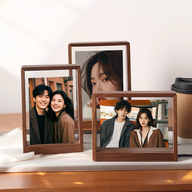 亚克力实木相框摆台创意梯形画框