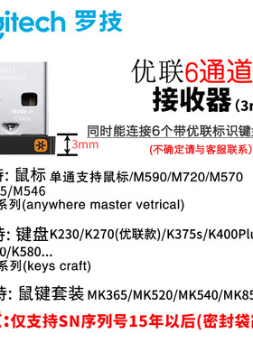 罗技G优联bolt无线接收器可用mxkeysmini/popkeys/m650lMaster3S