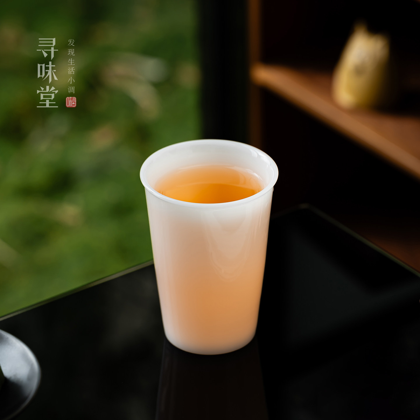 高端璞玉冰种玉瓷水杯可乐杯｜正品白瓷大茶杯饮料杯陶瓷功夫茶具