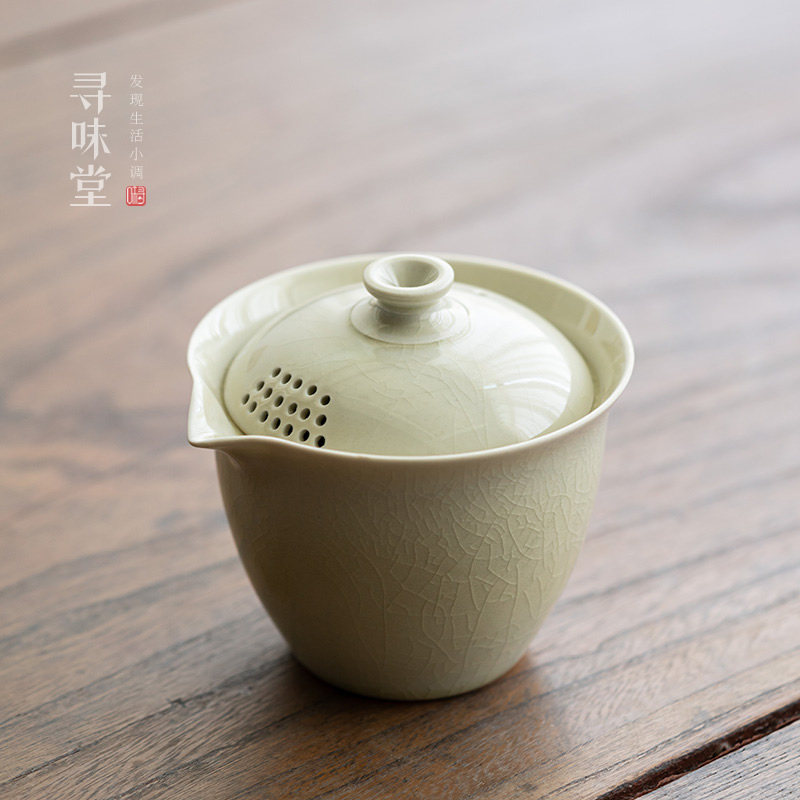 草木灰复古手抓壶|仿古青灰釉手工小茶壶茶碗陶瓷家用功夫茶具