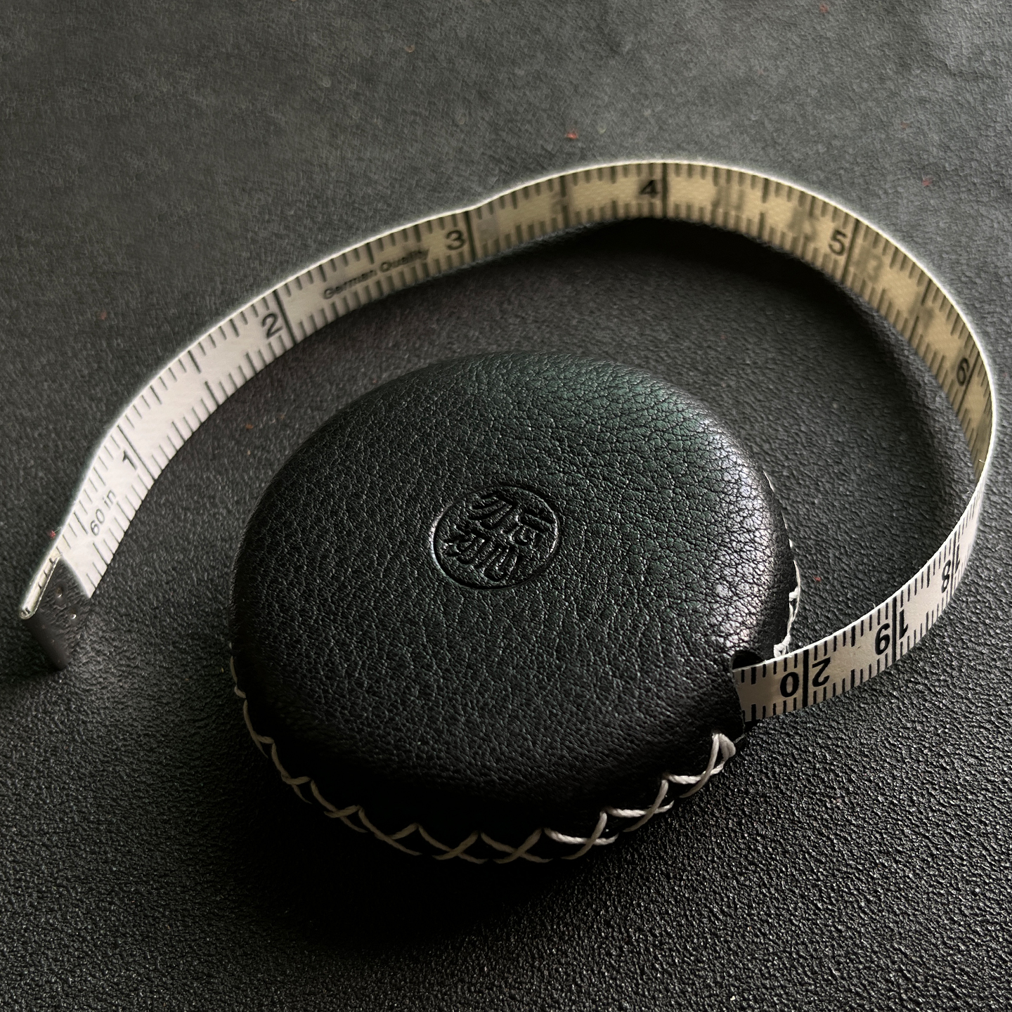 手工缝制真皮1.5m头层牛皮软尺