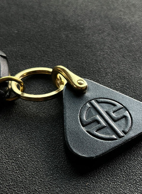 定制 适用川崎摩托车ninja400钥匙扣真皮牛皮挂件Z900 ZX4RR H2R