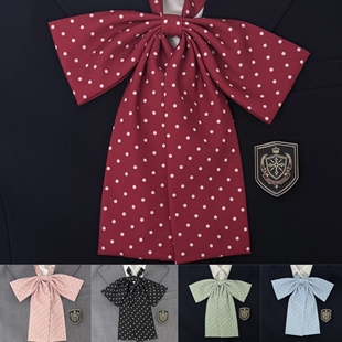 原创jk制服领带波点长柄圆点领花少女可爱学生女学院风配饰领结2