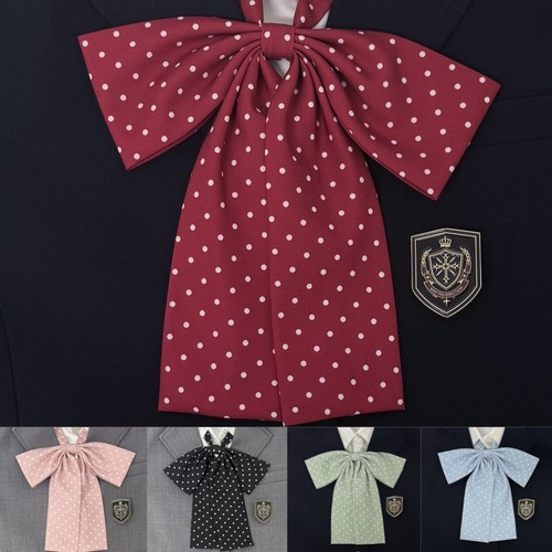 原创jk制服领带波点长柄圆点领花少女可爱学生女学院风配饰领结2