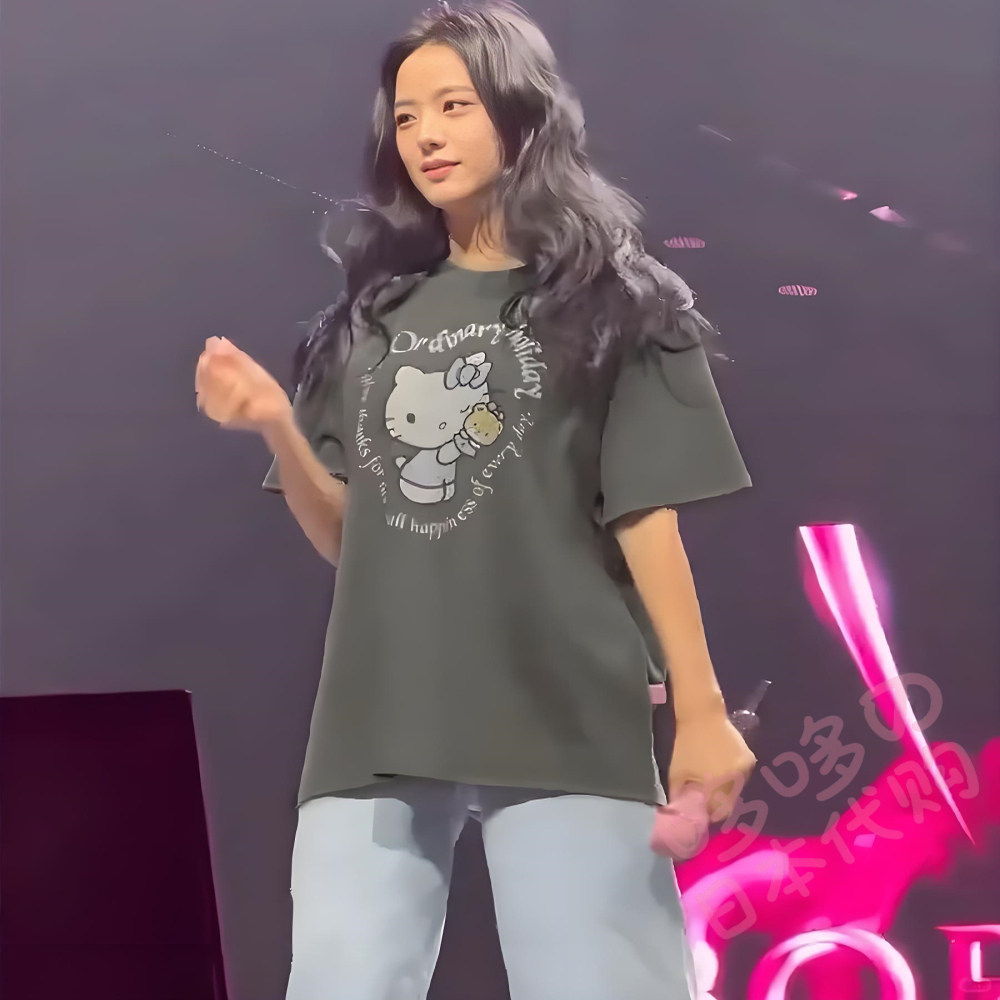 日本代购hellokitty猫印花短袖T
