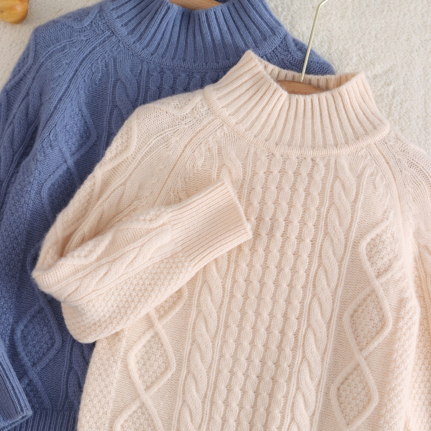 儿童100%纯羊毛衫男童女童加厚套头毛衣秋冬中大童麻花打底针织衫