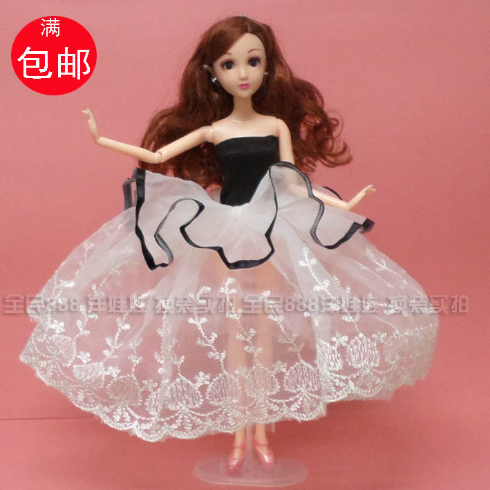 送舞鞋适合身高6分30CM洋娃娃女孩换时装衣服公主裙芭蕾舞裙婚纱