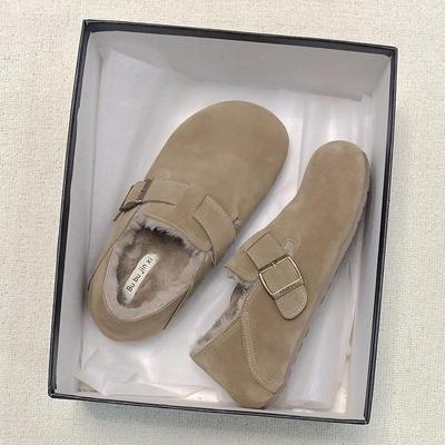 加绒勃肯鞋外贸内增高女鞋软底