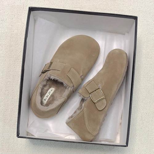 加绒勃肯鞋外贸内增高女鞋软底