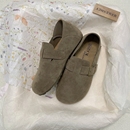 内增高勃肯鞋女复古懒人一脚蹬防滑休闲鞋厚底单鞋软底牛筋底