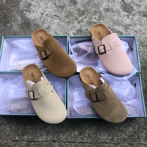 厚底勃肯包头拖鞋一脚蹬防滑女款