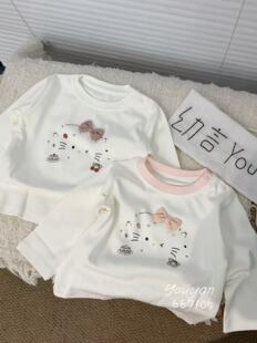 幼言2026春款男女宝贝95棉5氨纶卡通可爱单件上衣T恤