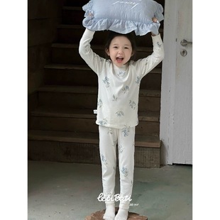 蕾蒂巴蒂220克舒绒男女宝家居秋衣裤 带肩扣两用裆舒适 高腰套装