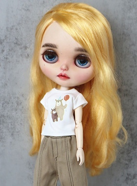 BLYTHE小布 Azone ob22 24   印花短T袖 纯白短T袖