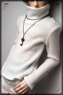 BJD娃衣普叔高领毛衣白色长裤