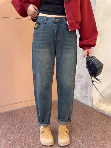 哈伦牛仔裤女大码胖妹妹MM