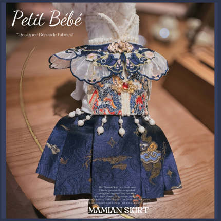《争》《争》马面裙 中式汉服马尔济斯比熊唐装春秋结婚布偶猫咪