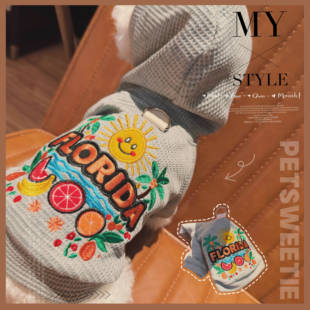 潮牌限定GET入秋卫衣 美短猫咪全棉外套帽带牵引 约克夏小型犬服装