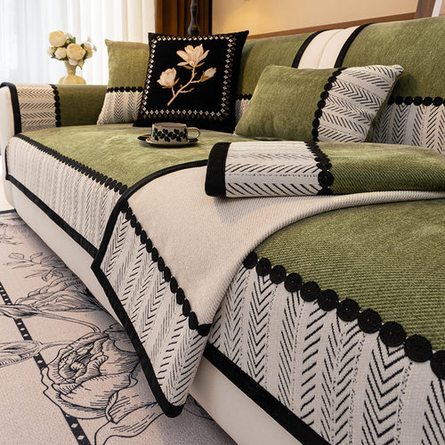 简约北欧高级感雪尼尔沙发垫