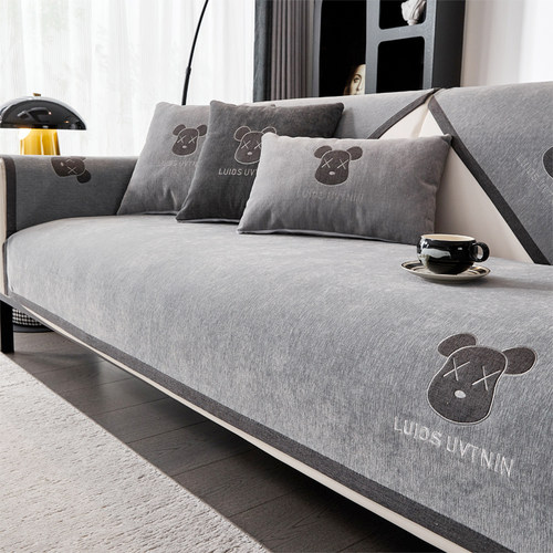 2025新款四季通用雪尼尔沙发垫现代轻奢全包万能套罩防滑沙发套装