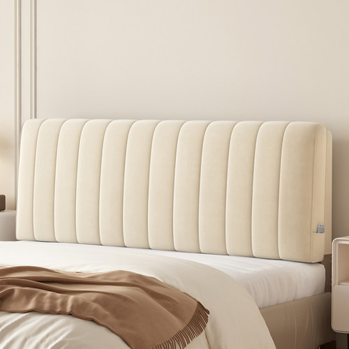 2025新款竖条面包奶油风床头靠垫榻榻米改造靠枕床头软包靠背定制