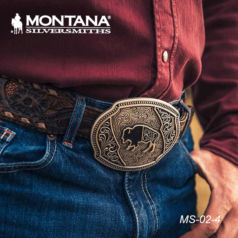 美国进口Montana复古巴扣西部牛仔腰带装饰巴扣皮带腰带巴扣