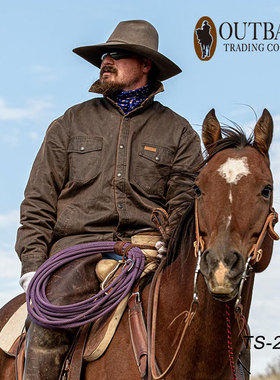 美国进口OUTBACK男式夹克保暖复古西部牛仔户外骑马服饰