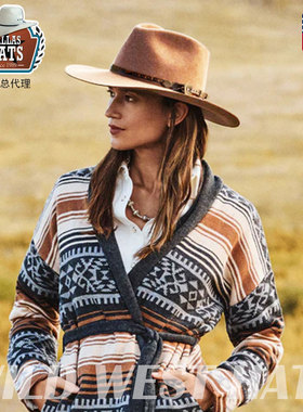 美国进口DALLAS羊毛软毡西部牛仔帽骑男女西式马帽黄石同款藏礼帽