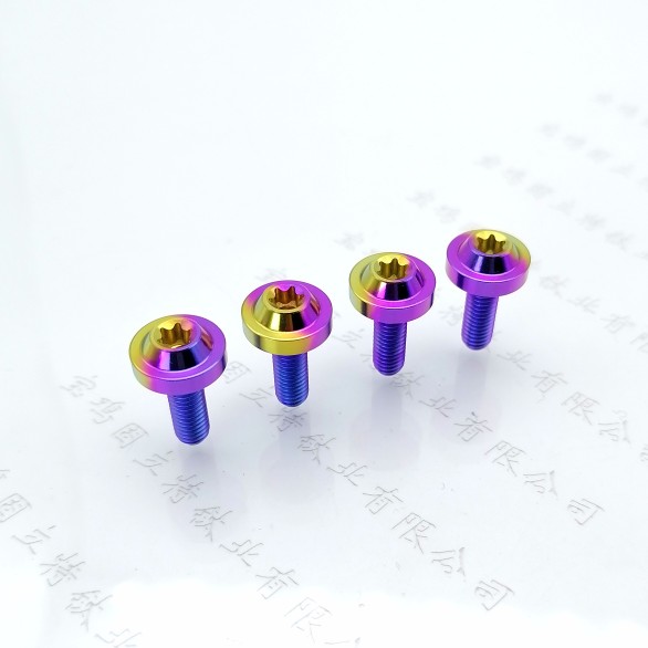 钛合金螺丝工厂批发钛零部件定做定制代加工生产碟头内梅花内六角