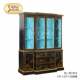 茱莉安法式 中国风实木艺术手绘风景描金书柜新古典别墅客厅酒柜