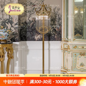 茱莉安法式 饰流苏落地灯 别墅装 客厅玻璃配铜灯饰欧式 复古古典风格