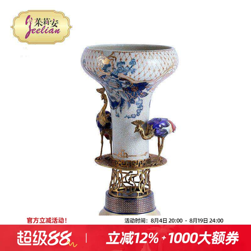 茱莉安法式陶瓷客厅精致装饰花瓶