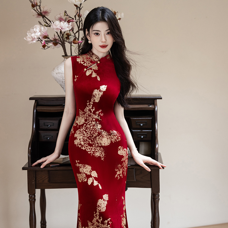 长款显瘦优雅新品旗袍