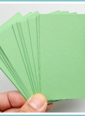 浅绿迷你 index cards索引卡20张 透明塑料袋包装 空白单词卡