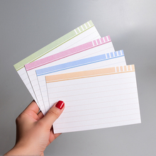 *15X10厘米 经典 index cards分类文摘卡索引卡4类双面4色 100张