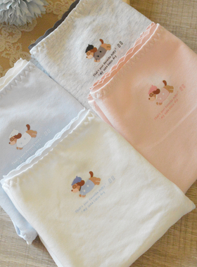 私物~萌宠腊肠狗简约女内裤舒适无感不勒透气棉加长裆三角裤1015A