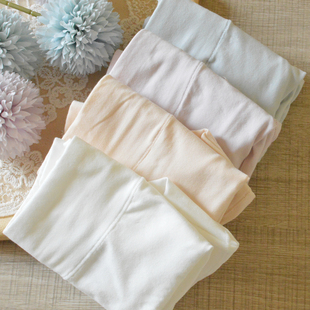 0325A 双层腰加长档中腰包臀小平角裤 私物 柔软细腻纯色棉女士内裤