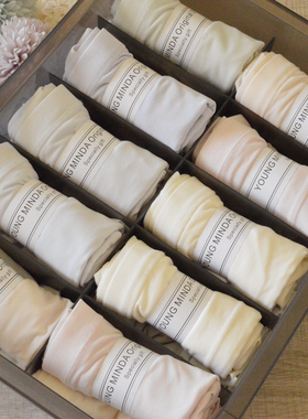 私物~简约莫代尔女内裤加长桑蚕丝裆亲肤滋养中腰纯色三角裤0108A